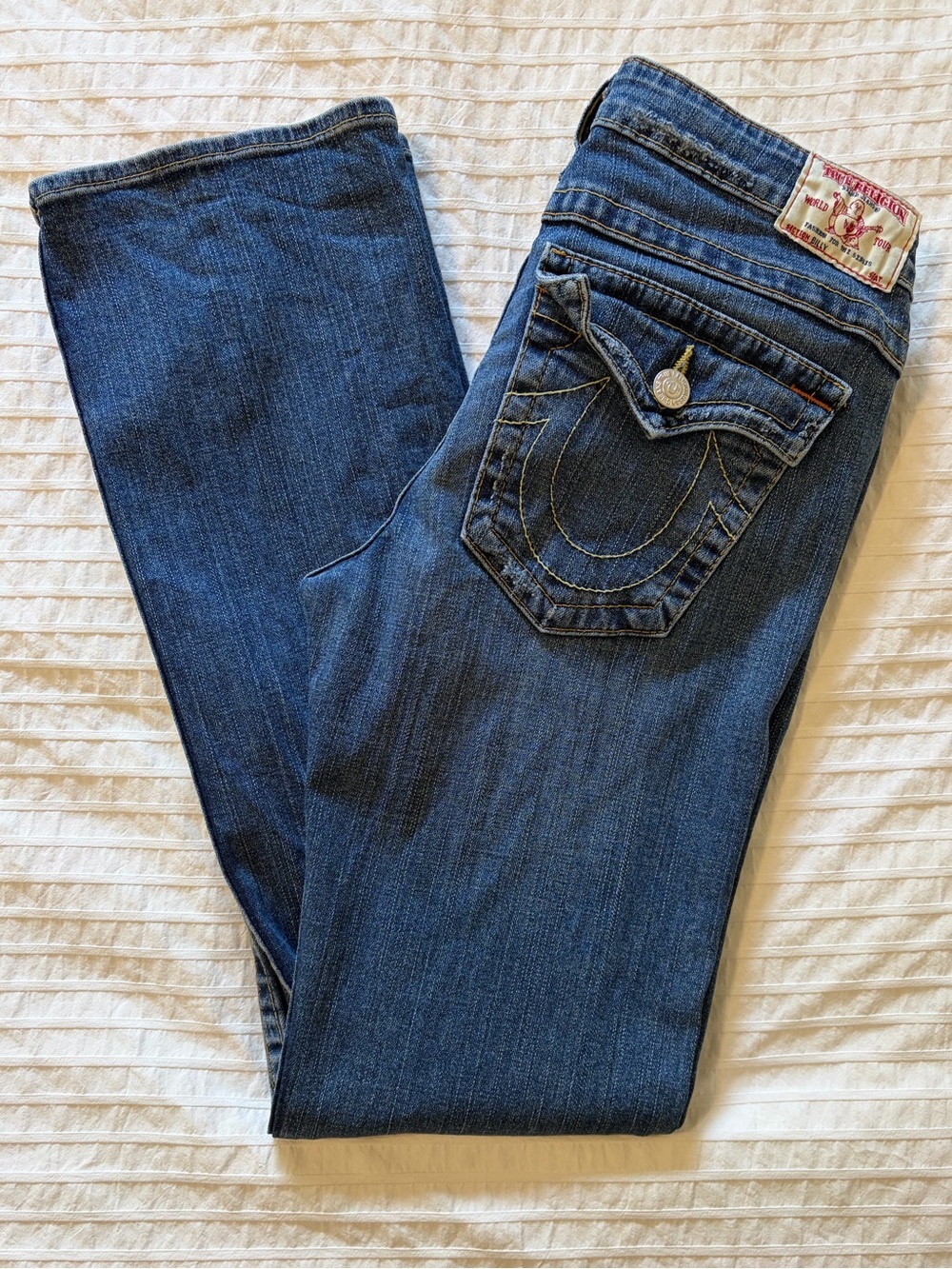 TRUE RELIGION - size 32 women's low-rise Billy jeans